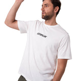 Polera Manga Corta Hombre Graphic Moto Blanco Cat