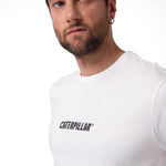 Polera Manga Corta Hombre Graphic Moto Blanco Cat