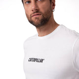 Polera Manga Corta Hombre Graphic Moto Blanco Cat