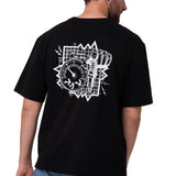 Polera Manga Corta Hombre Diseño SCI FI Negro Cat