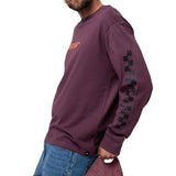 Polera Manga Larga Hombre Diseño SCI FI Burdeo Cat