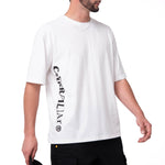 Polera Manga Corta Hombre Diseño SCI FI Blanco Cat