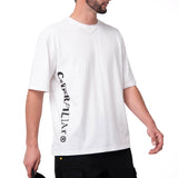 Polera Manga Corta Hombre Diseño SCI FI Blanco Cat