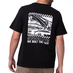 Polera Manga Corta Hombre Moto Diseño Negro Cat