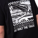 Polera Manga Corta Hombre Moto Diseño Negro Cat