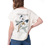 Polera Manga Corta Mujer Botanical Relaxed Blanco Cat