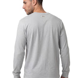 Polera Manga Larga Henley Hombre Slub Knit Gris Cat