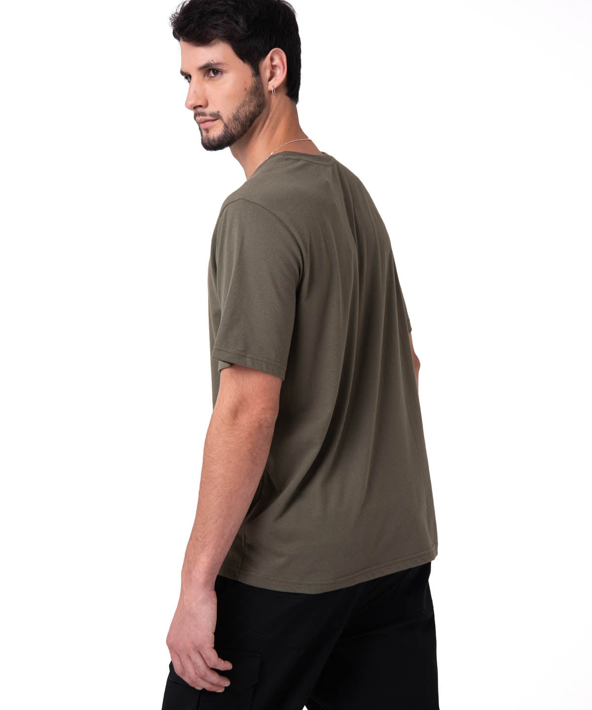 Polera Manga Corta Hombre Small Logo Verde CAT