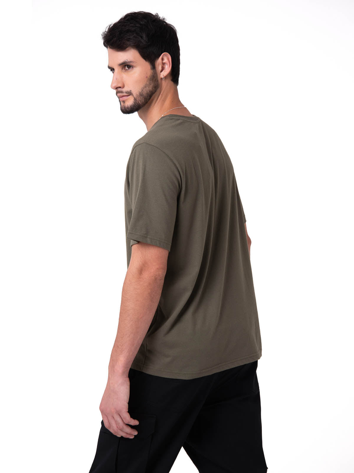 Polera Manga Corta Hombre Small Logo Verde CAT