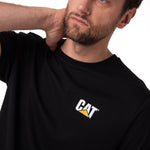 Polera Manga Corta Hombre Small Logo Negro CAT