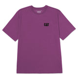 Polera Manga Corta Hombre Cat Small Logo Morado