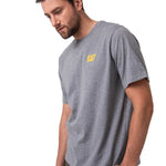 Polera Manga Corta Hombre Small Logo Gris CAT
