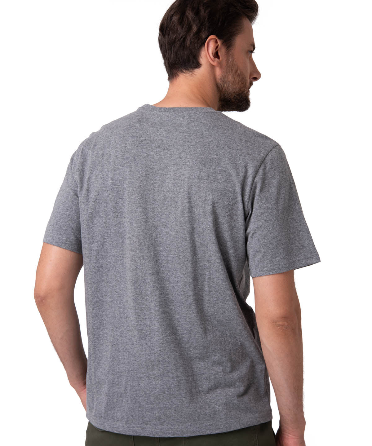 Polera Manga Corta Hombre Small Logo Gris CAT