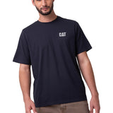 Polera Manga Corta Hombre Small Logo Azul CAT