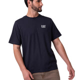Polera Manga Corta Hombre Small Logo Azul CAT