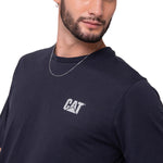 Polera Manga Corta Hombre Small Logo Azul CAT