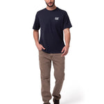 Polera Manga Corta Hombre Small Logo Azul CAT