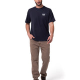 Polera Manga Corta Hombre Small Logo Azul CAT