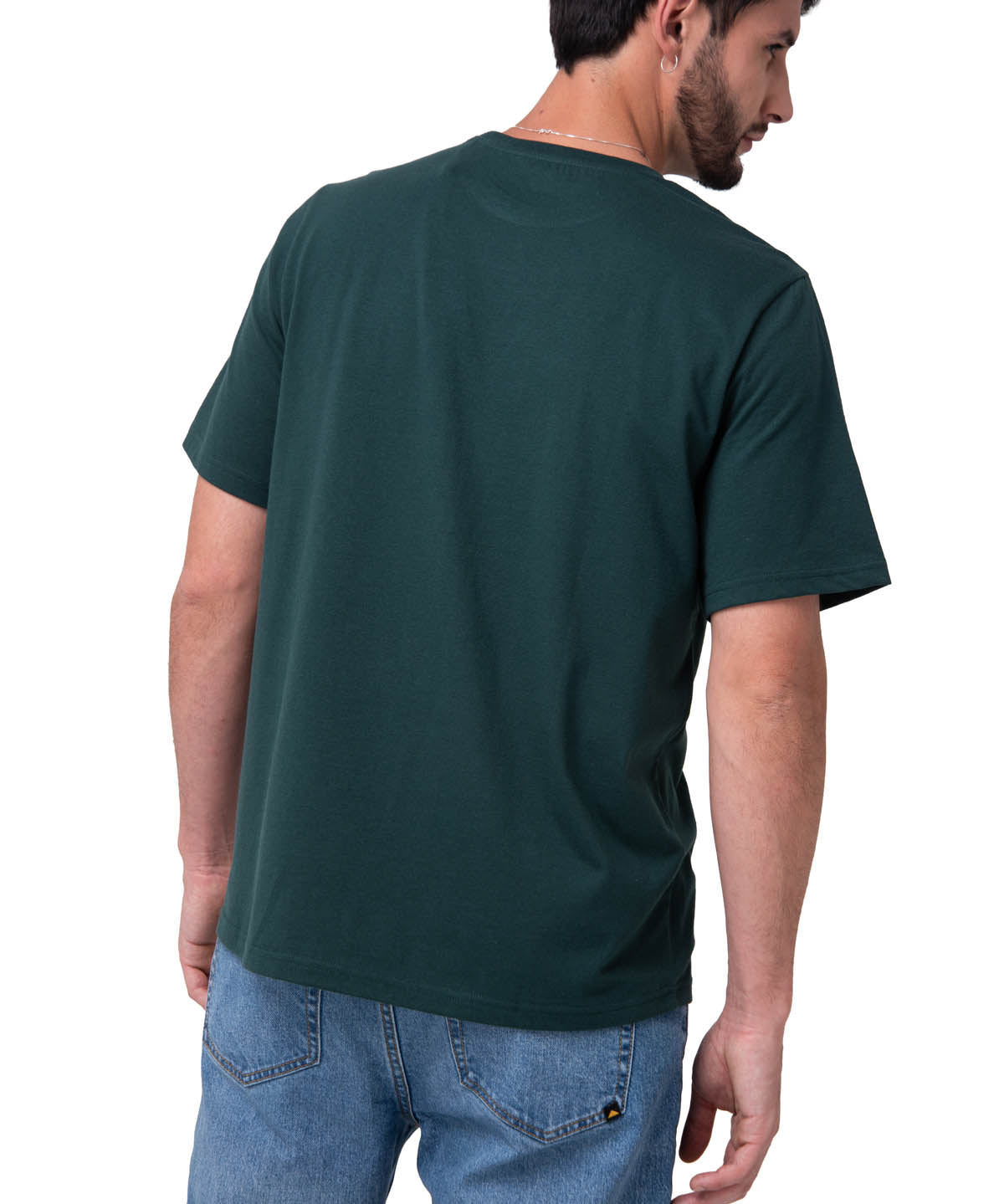 Polera Manga Corta Hombre Small Logo Petroleo CAT