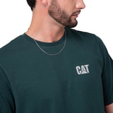 Polera Manga Corta Hombre Small Logo Petroleo CAT