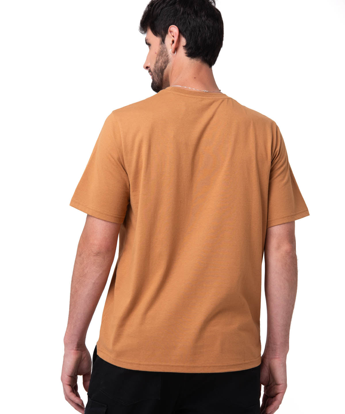 Polera Manga Corta Hombre Small Logo Café CAT