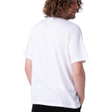 Polera Manga Corta Hombre Cat Small Logo Blanco