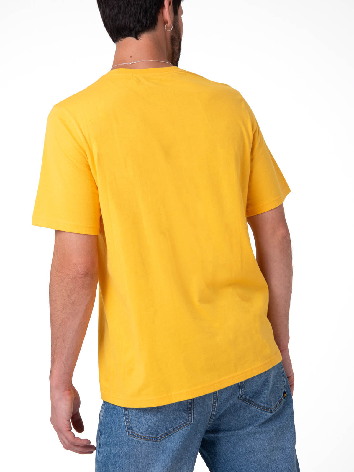 Polera Manga Corta Hombre Small Logo Amarillo CAT