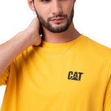 Polera Manga Corta Hombre Small Logo Amarillo CAT