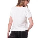 Polera Manga Corta Mujer Logo Caterpillar Blanco