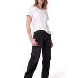 Polera Manga Corta Mujer Logo Caterpillar Blanco