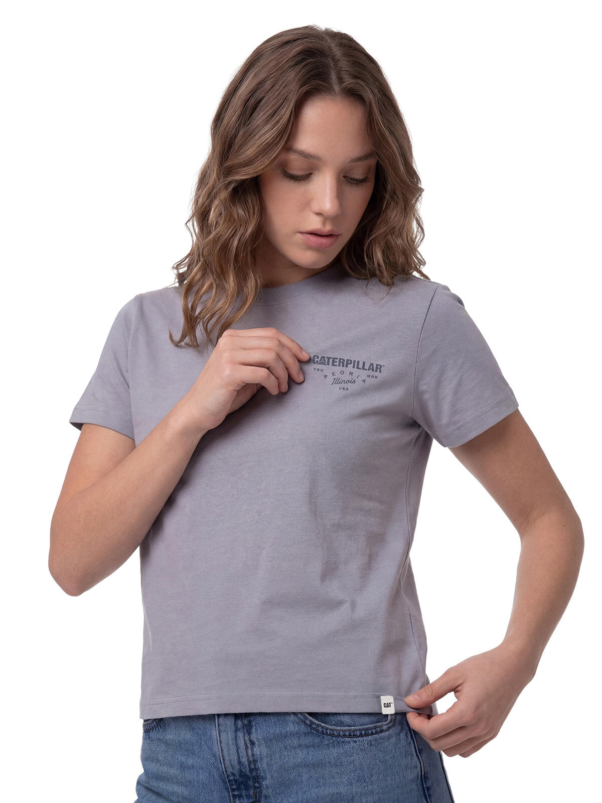 Polera Manga Corta Mujer Heritage Peoria Lila Cat