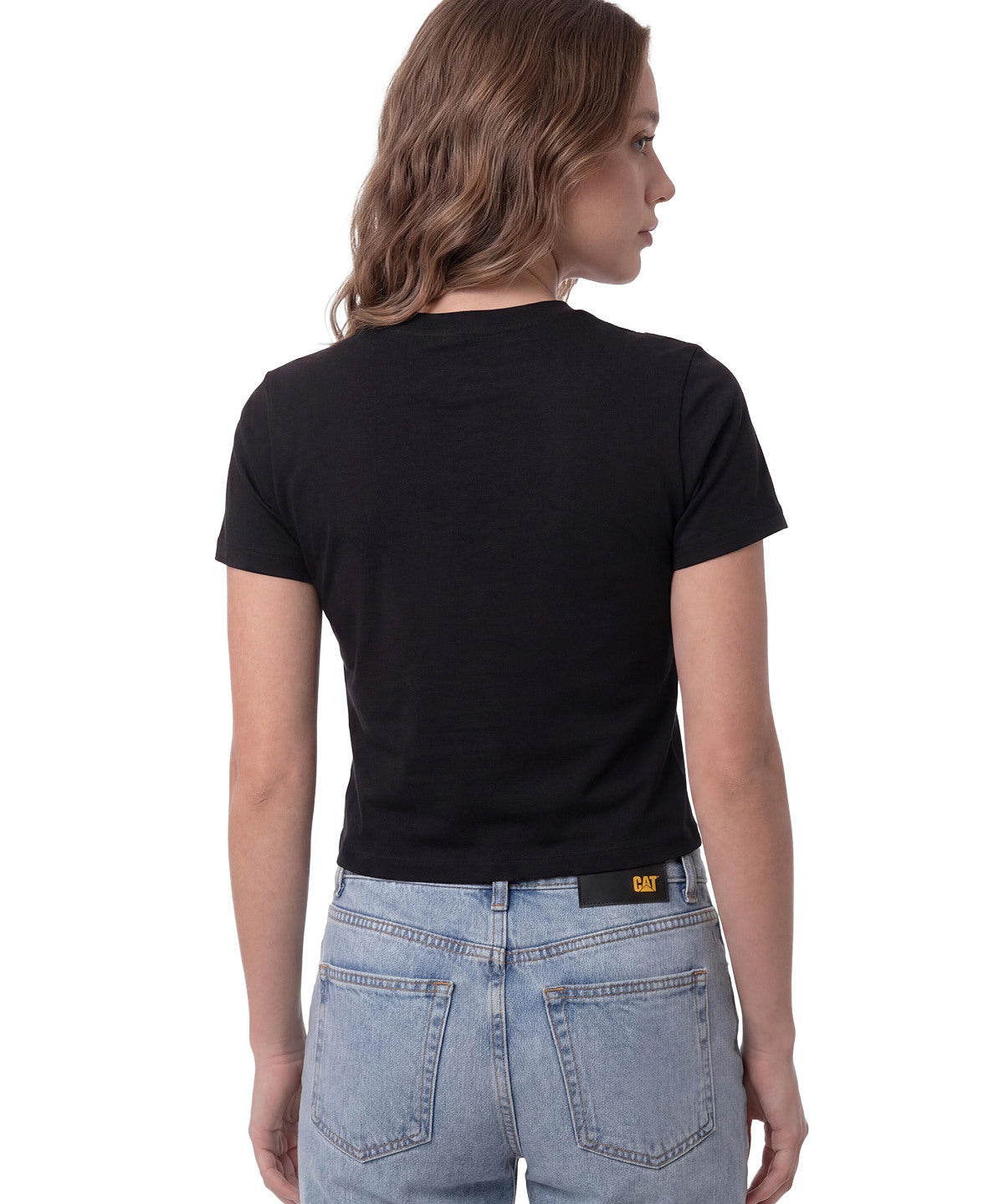 Polera Manga Corta Mujer Heritage Peoria Negro Cat