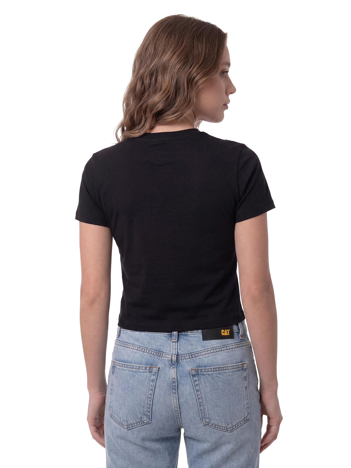 Polera Manga Corta Mujer Heritage Peoria Negro Cat