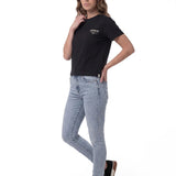 Polera Manga Corta Mujer Heritage Peoria Negro Cat