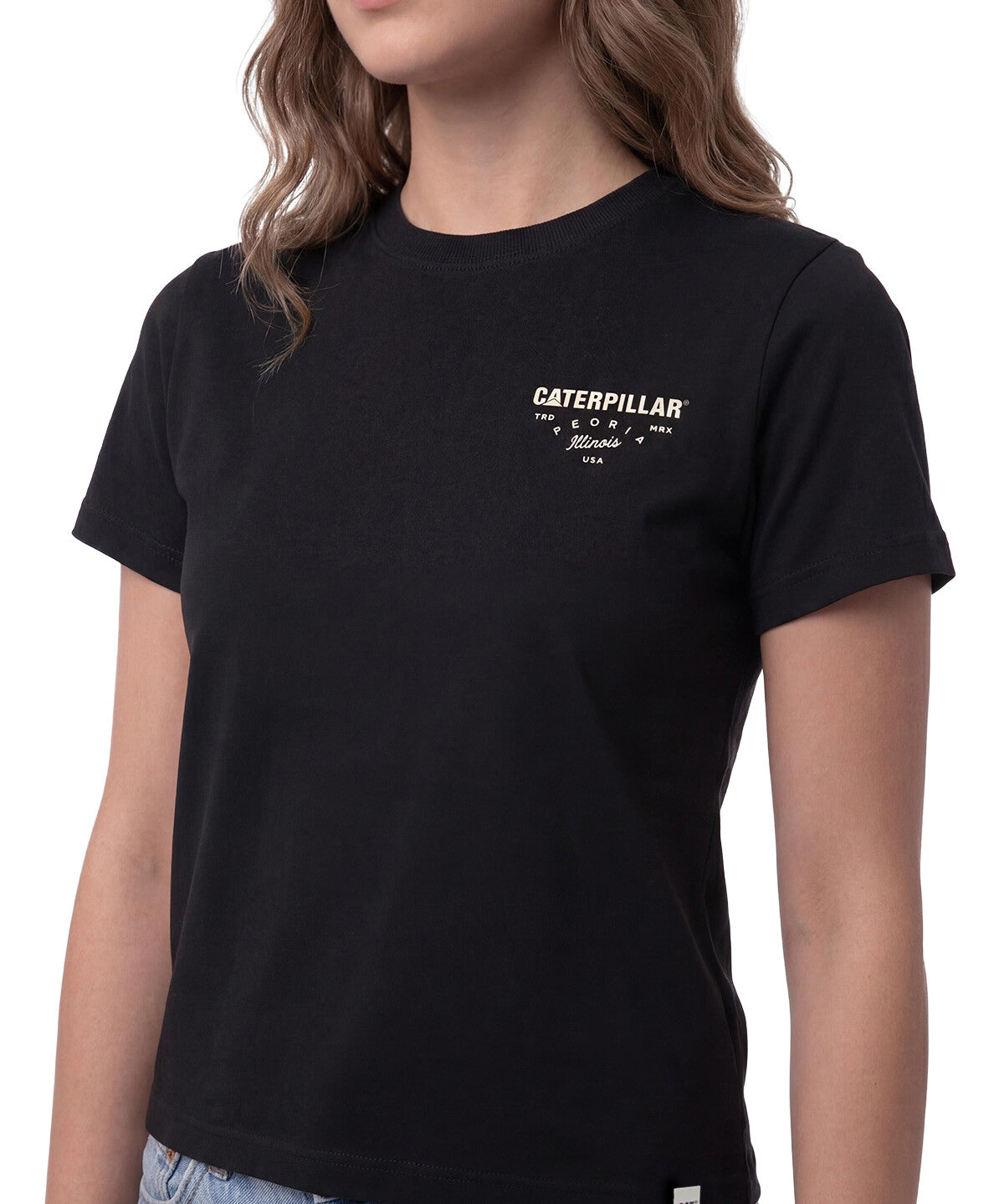 Polera Manga Corta Mujer Heritage Peoria Negro Cat