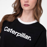 Polera Manga Corta Mujer Caterpillar Ringer C Negro