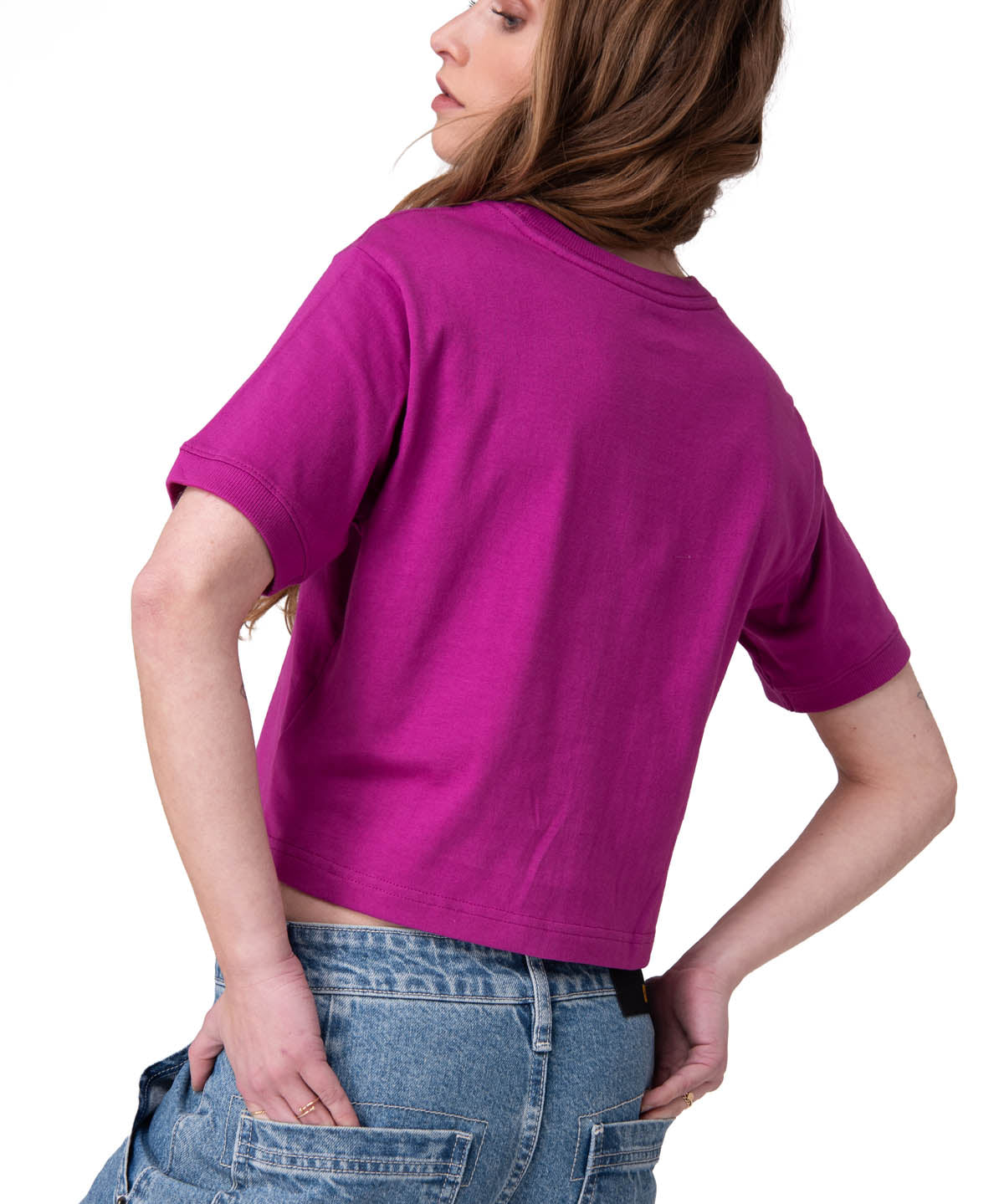 Polera Manga Corta Mujer Caterpillar Ringer C Morado