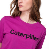 Polera Manga Corta Mujer Caterpillar Ringer C Morado