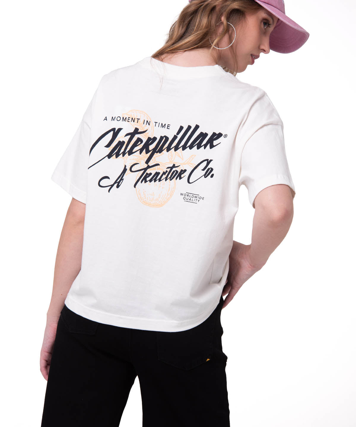 Polera Manga Corta Mujer Moment In Time Blanco Cat