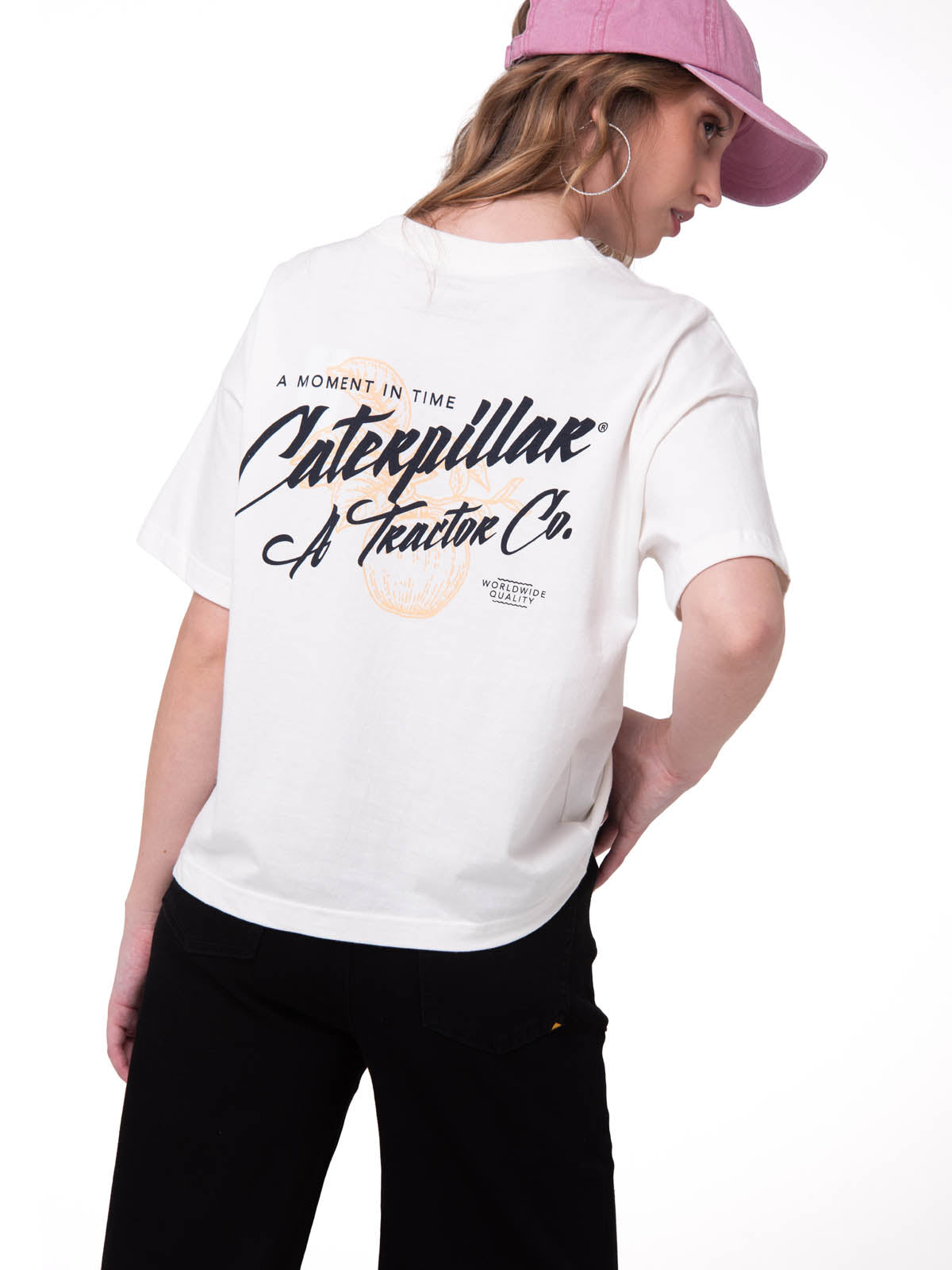 Polera Manga Corta Mujer Moment In Time Blanco Cat