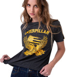 Polera Manga Corta Mujer Time Tested Negro Cat