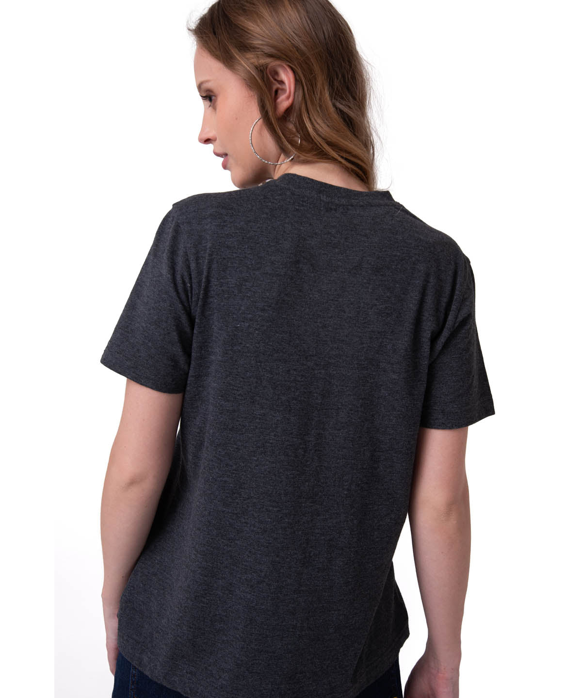 Polera Manga Corta Mujer Time Tested Negro Cat