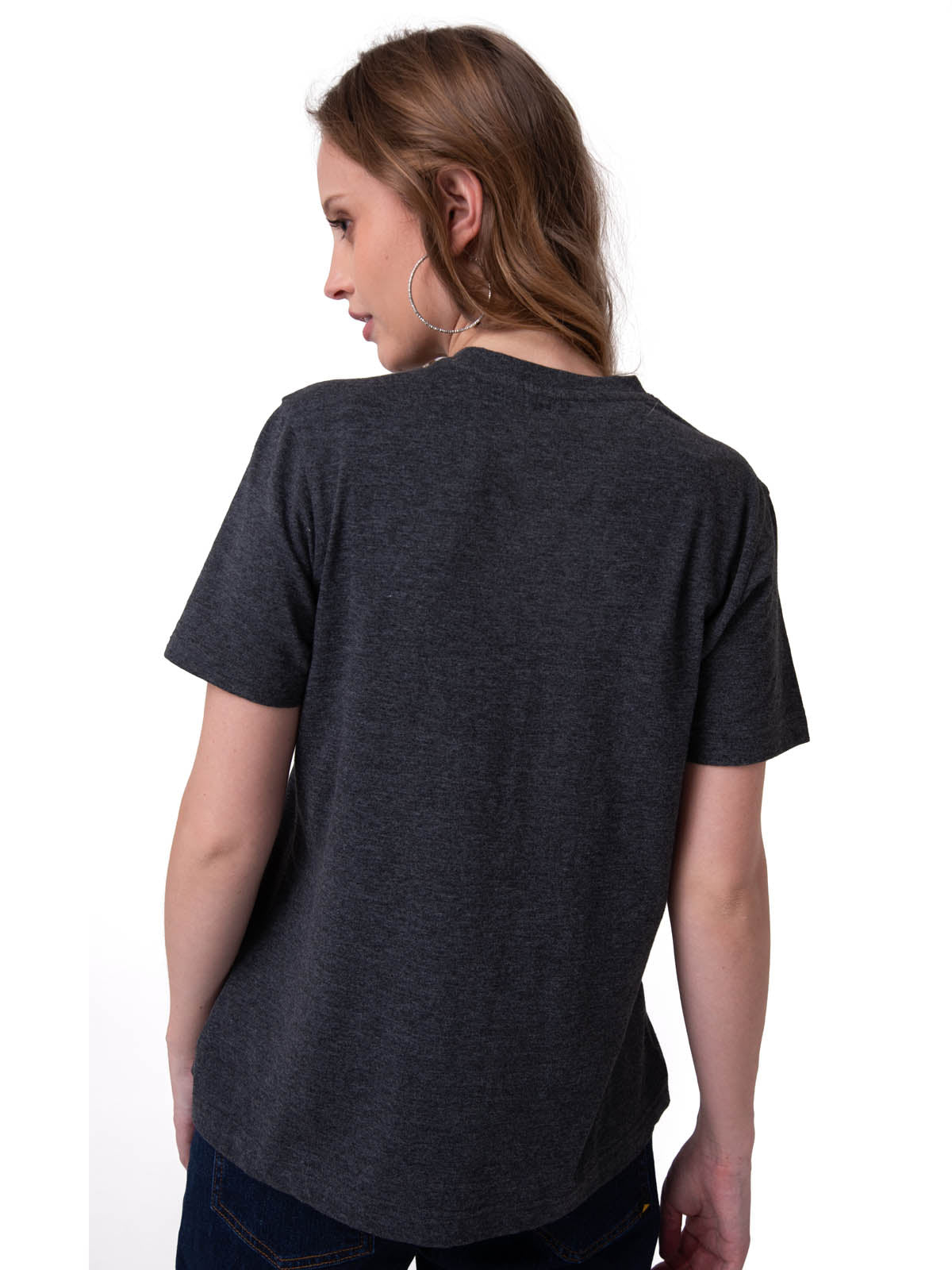 Polera Manga Corta Mujer Time Tested Negro Cat