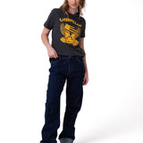 Polera Manga Corta Mujer Time Tested Negro Cat