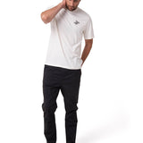 Polera Manga Corta Hombre Western Urban Blanco Cat