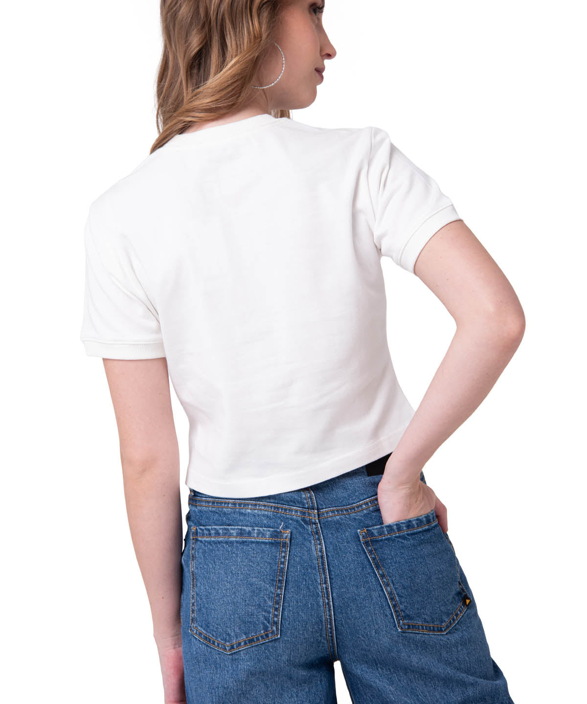 Polera Manga Corta Mujer Caterpillar Smiley Blanco
