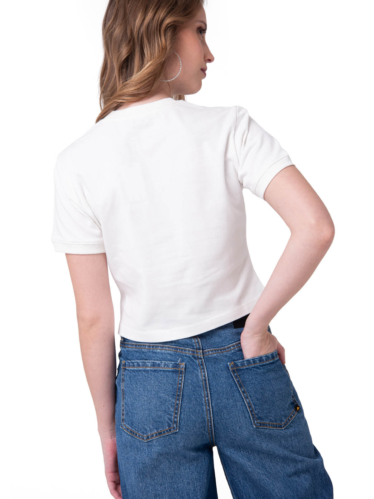 Polera Manga Corta Mujer Caterpillar Smiley Blanco