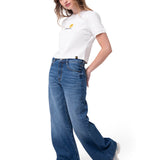 Polera Manga Corta Mujer Caterpillar Smiley Blanco