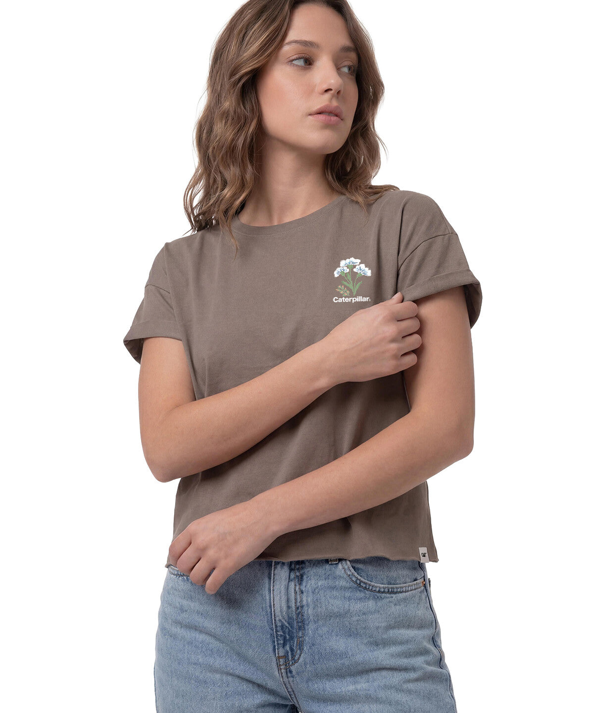 Polera Manga Corta Mujer Cross Stitch Café Cat