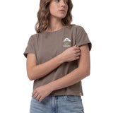 Polera Manga Corta Mujer Cross Stitch Café Cat